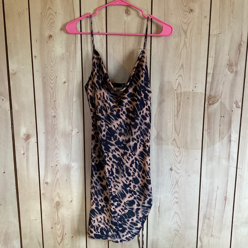 Leopard silk dress